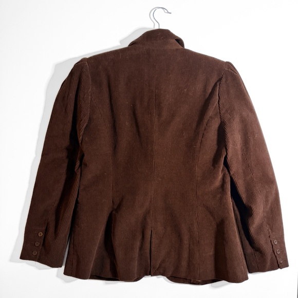 Blank NYC Puff Sleeve Corduroy Blazer Brown Jacket Size M EUC - Picture 3 of 7